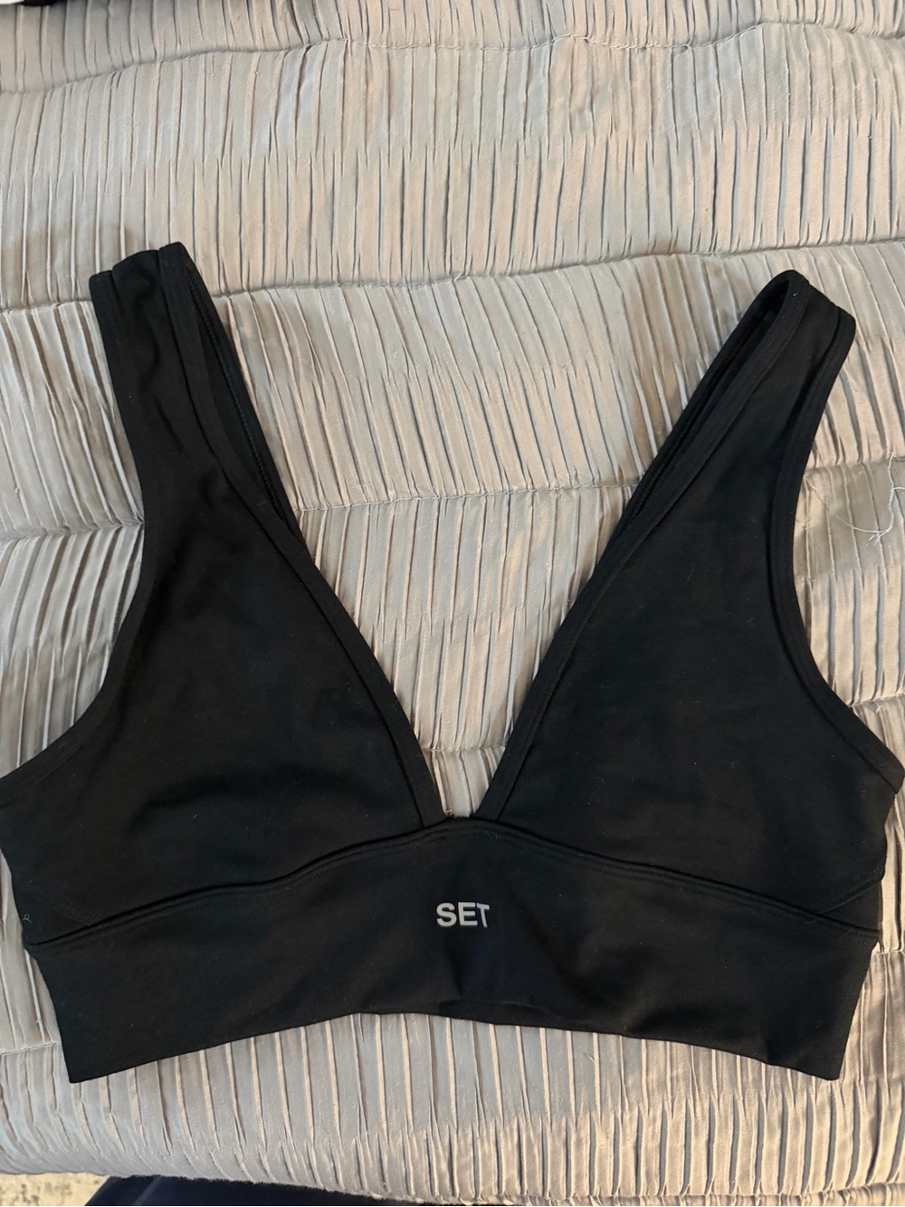 SET Active Black Racerback Sports Bra